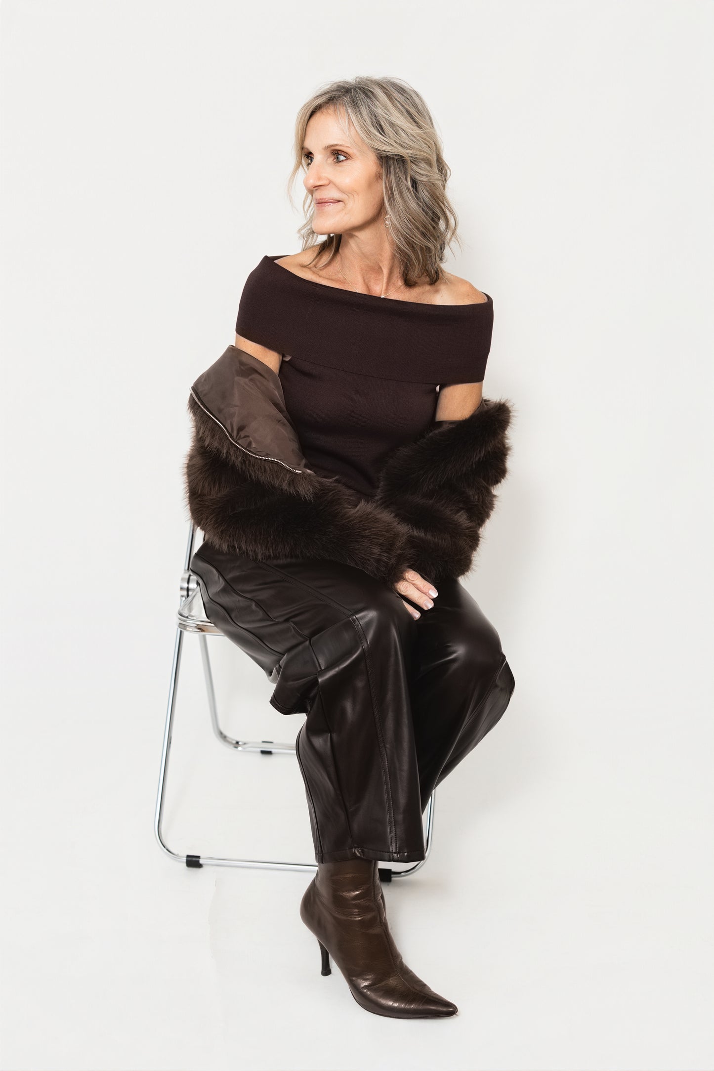 Faux Leather Barrel Pants