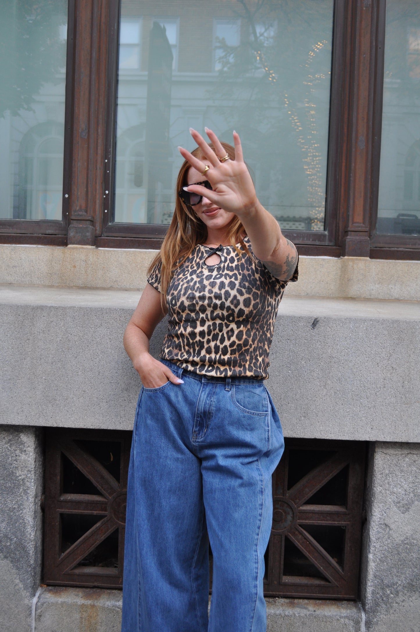 Leopard Keyhole Shirt