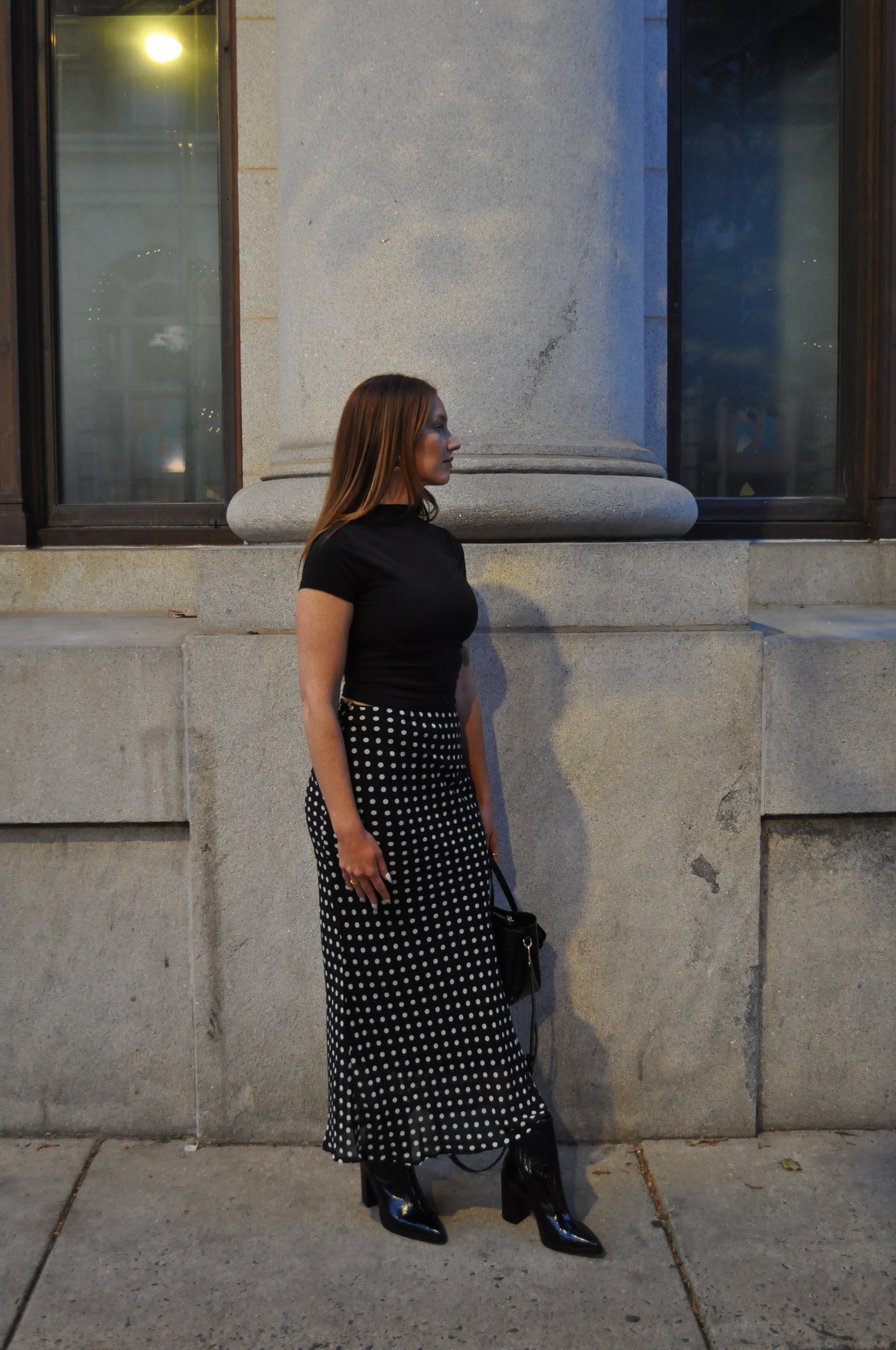 Lyla Polka Dot Maxi Skirt