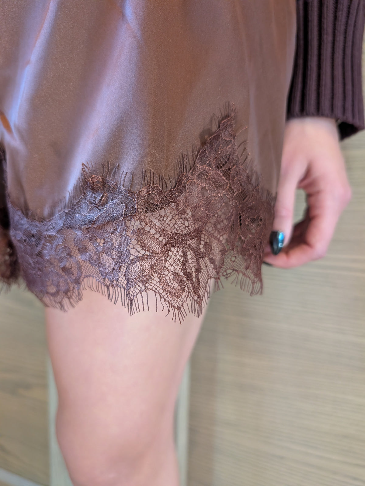 Miranda Satin Lace Shorts