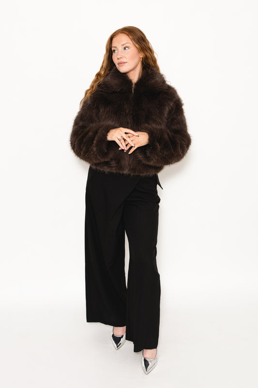 Brown Faux Fur Jacket