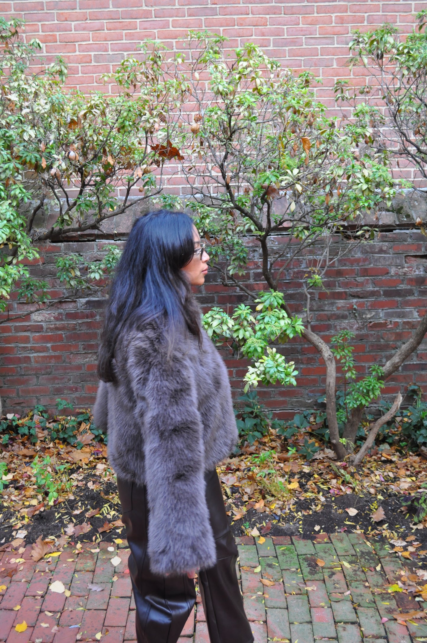 Brown Faux Fur Jacket
