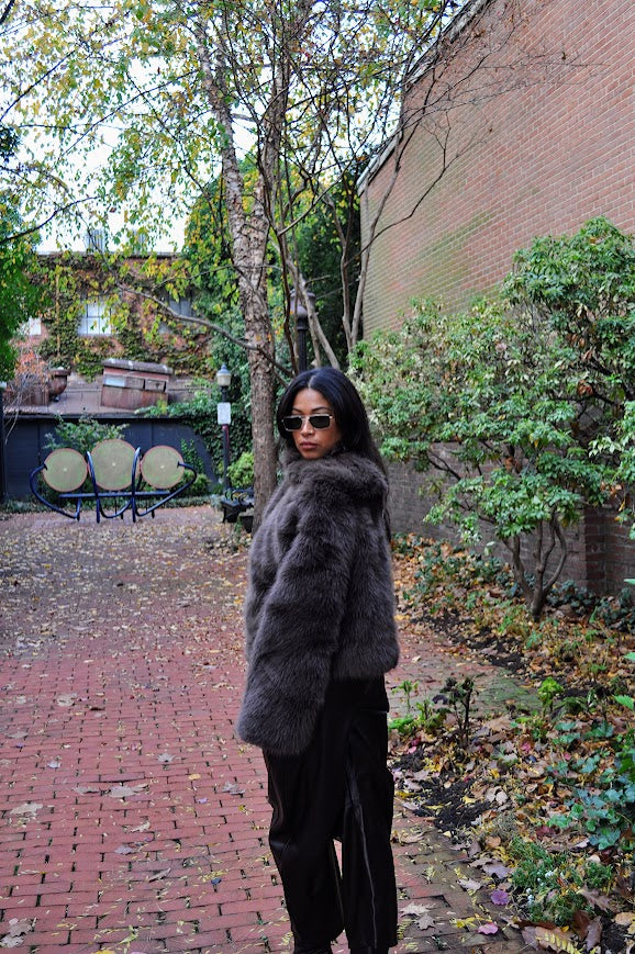 Brown Faux Fur Jacket