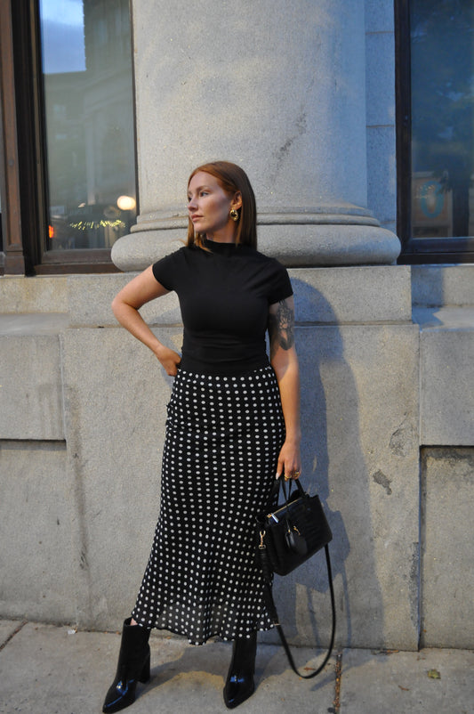Lyla Polka Dot Maxi Skirt