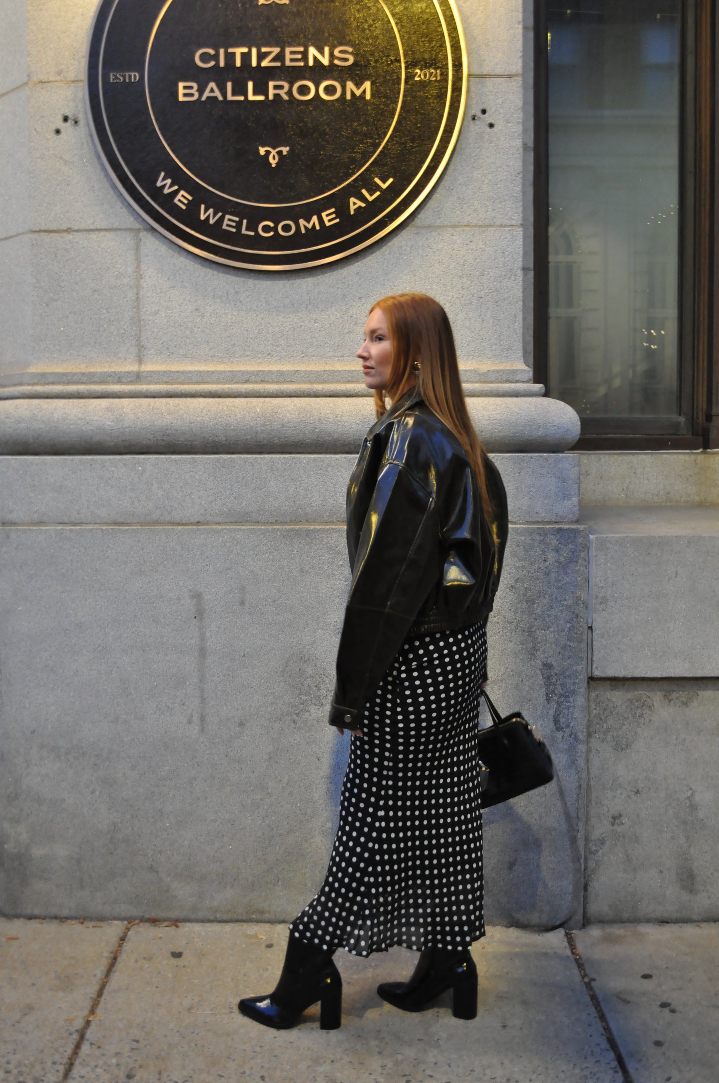 Faux Leather Bomber Jacket