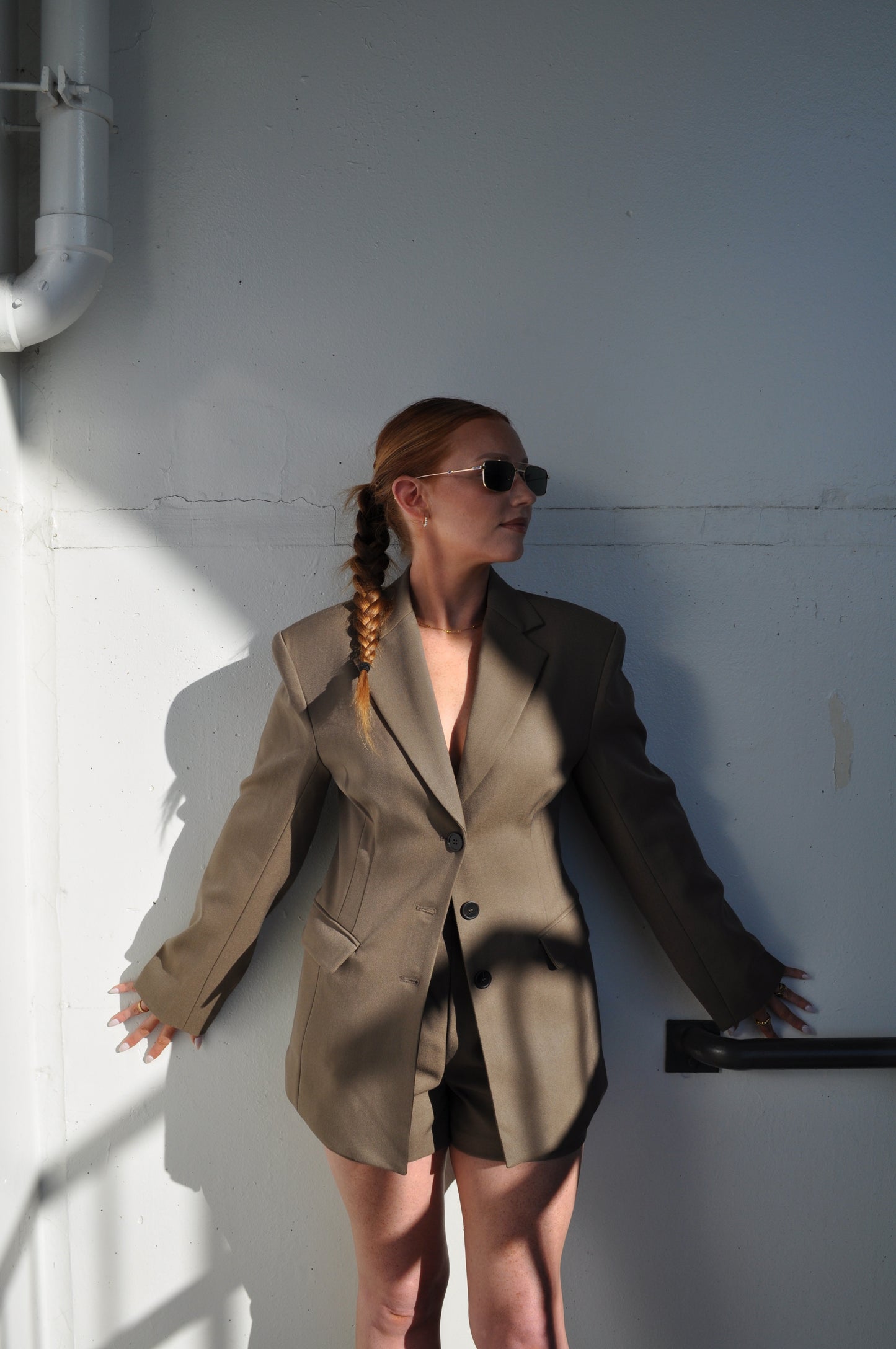 Mocha Tweed Shorts (part of a set)