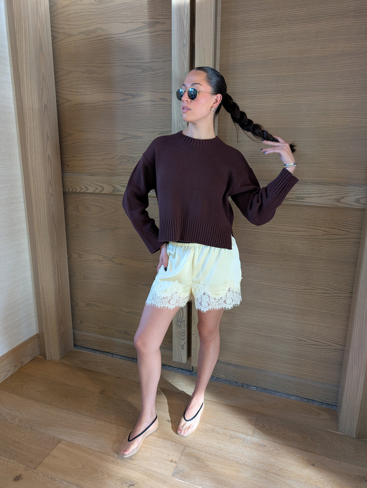 Miranda Satin Lace Shorts