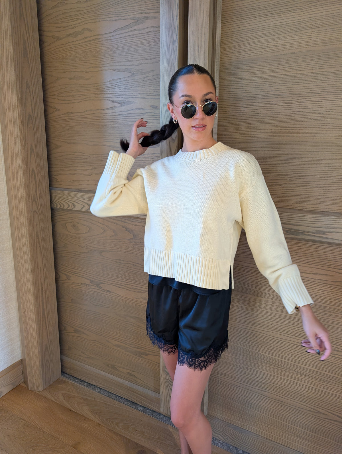 Miranda Satin Lace Shorts