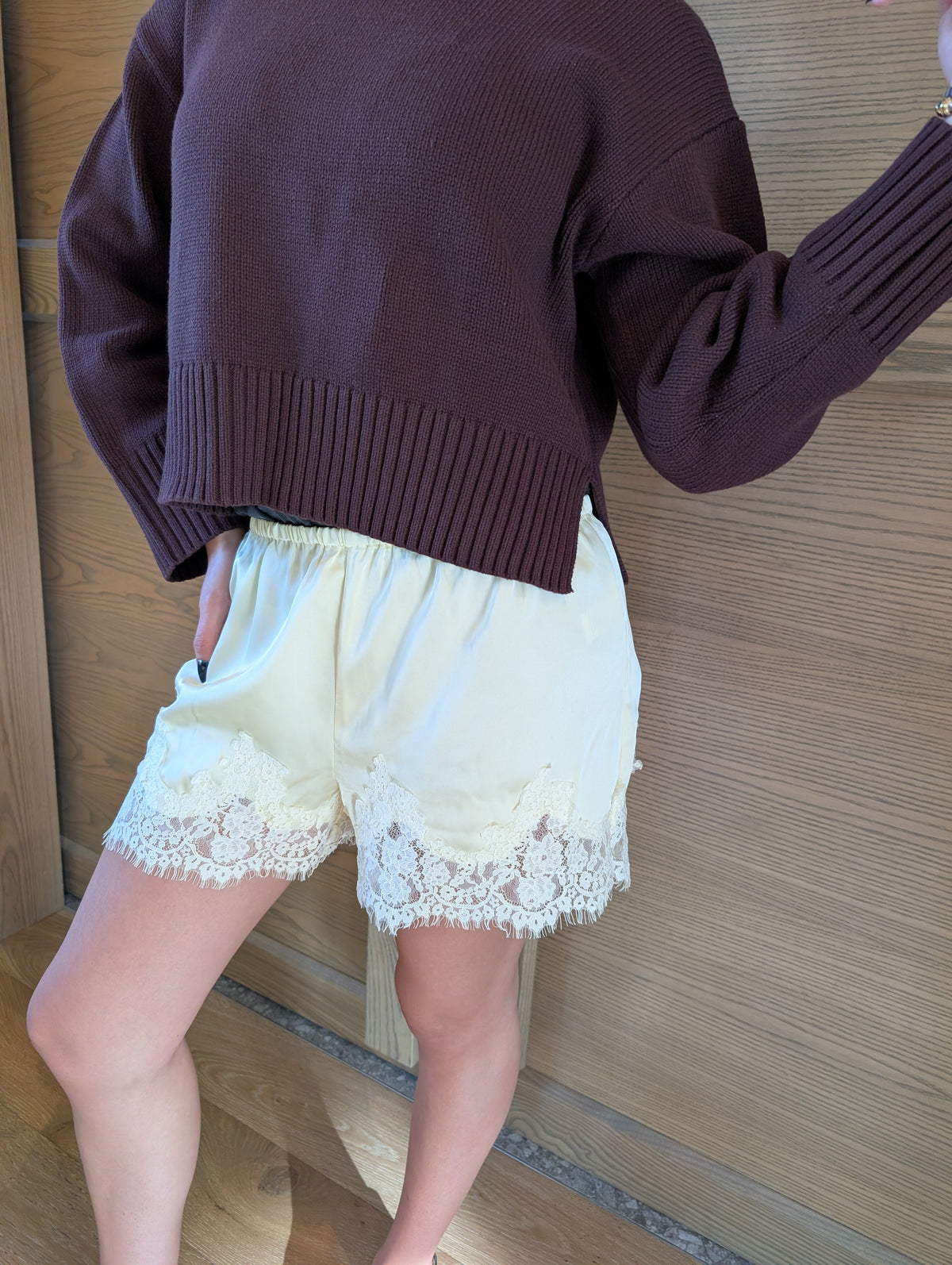 Miranda Satin Lace Shorts